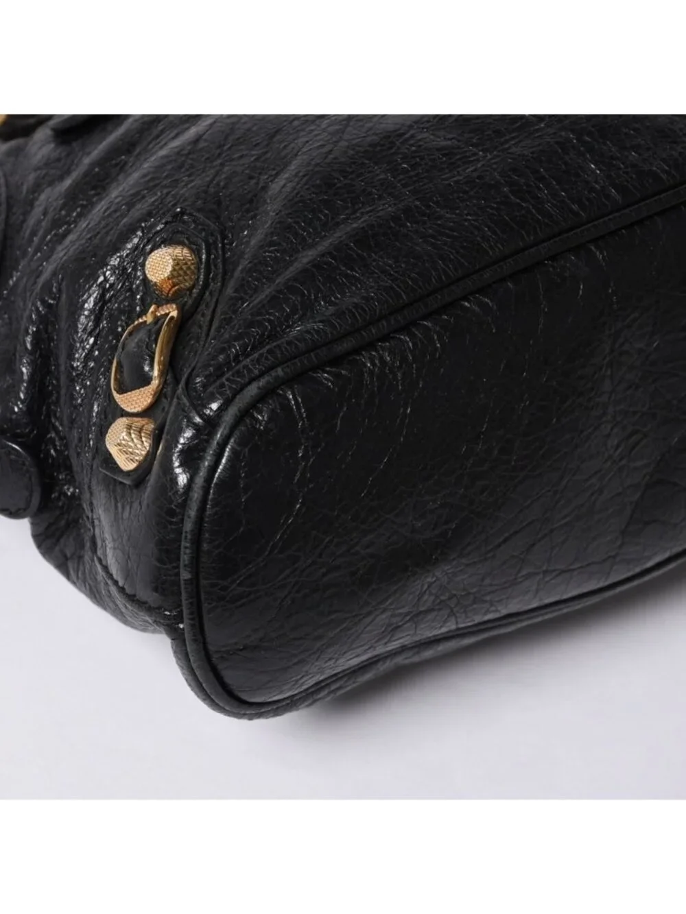 Balenciaga Classic Bowling Bag 2-Way Navy Gold